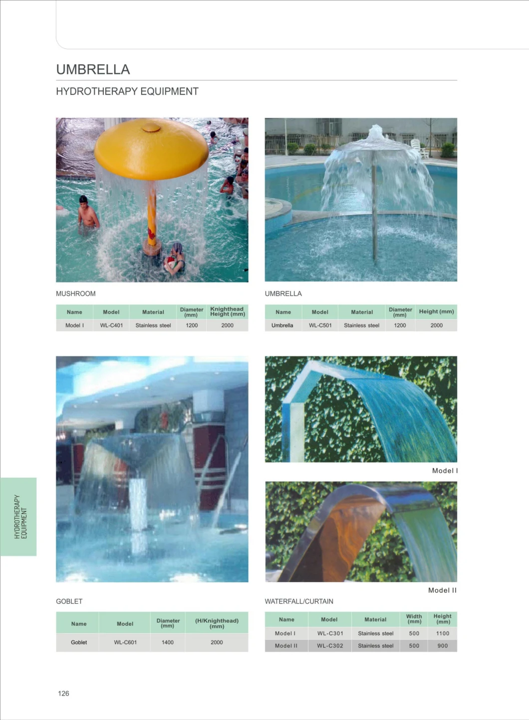 Swimming Pool SPA Water Curtain Outdoor Artificial Waterfall Fountain