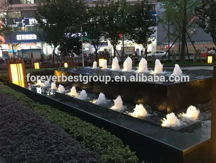 Hotel Installation 0.5m Spray Gushing Colorful Water Fountain