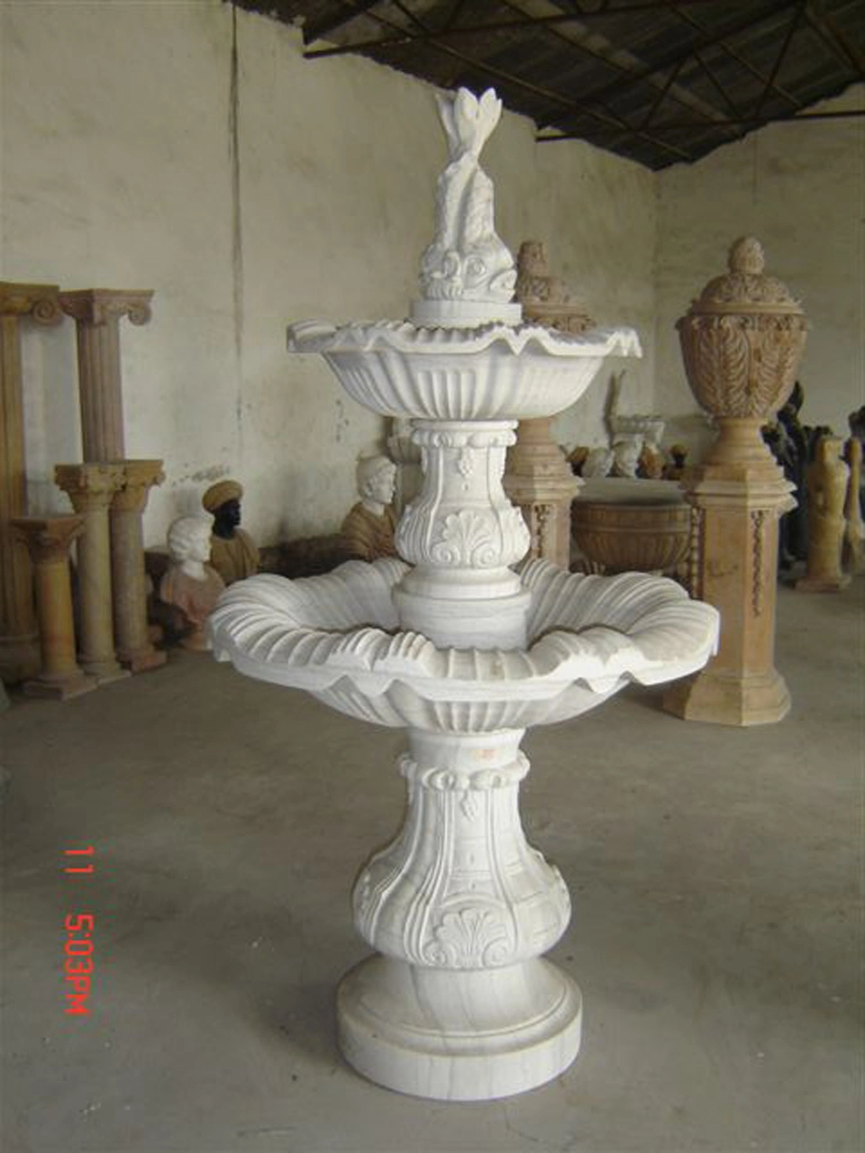 Customized Outdoor Garden Decoration Natural Marble Modeling Fountain Marble Sculpture