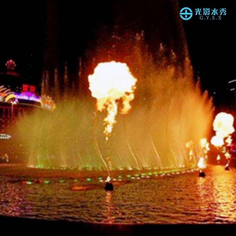 European Style Ornaments Special Water Feature Outdoor Music Dancing Fire Fountain for Lake