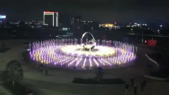 LED 조명 정원 분수와 무료 디자인 Dia 라운드 음악 댄스 플로어 분수